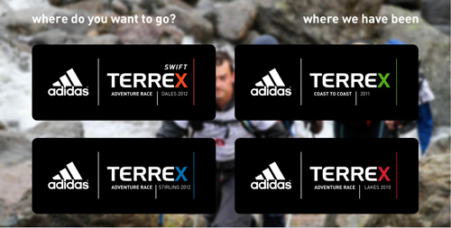 Adidas Terrex Adventure Racing website screenshot